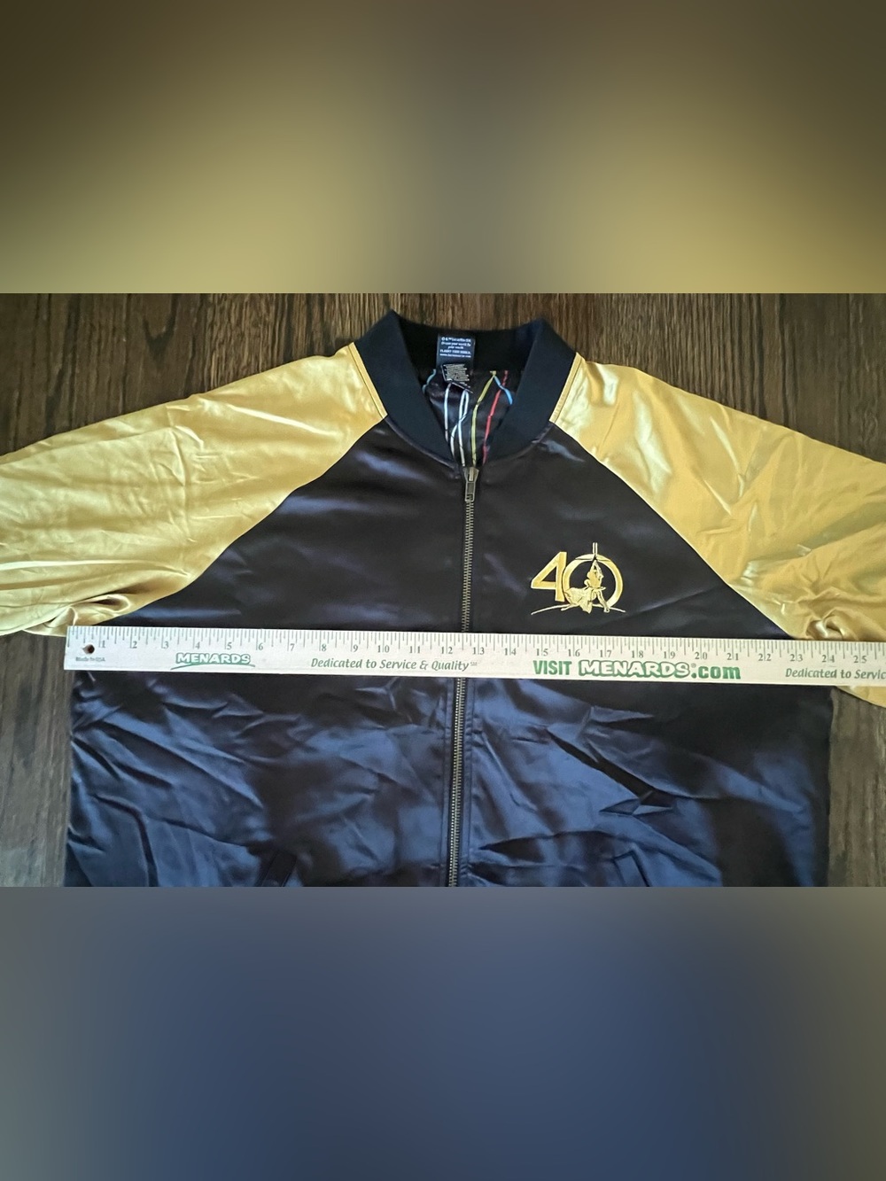 Star Wars Black and Gold 40th Anniversary Varsity Bomber Jacket - Picture 4 of 7